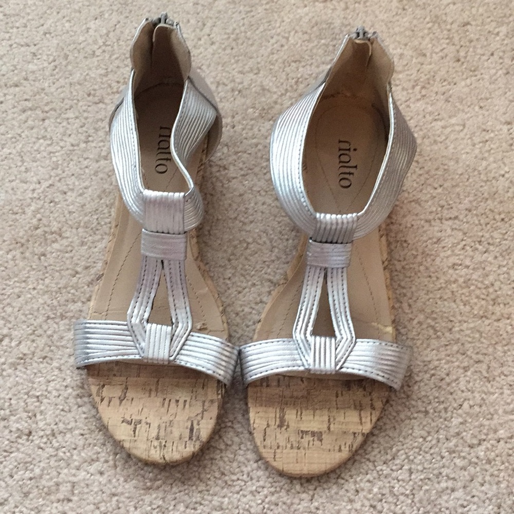 Silver Rialto Sandals- Size 7M